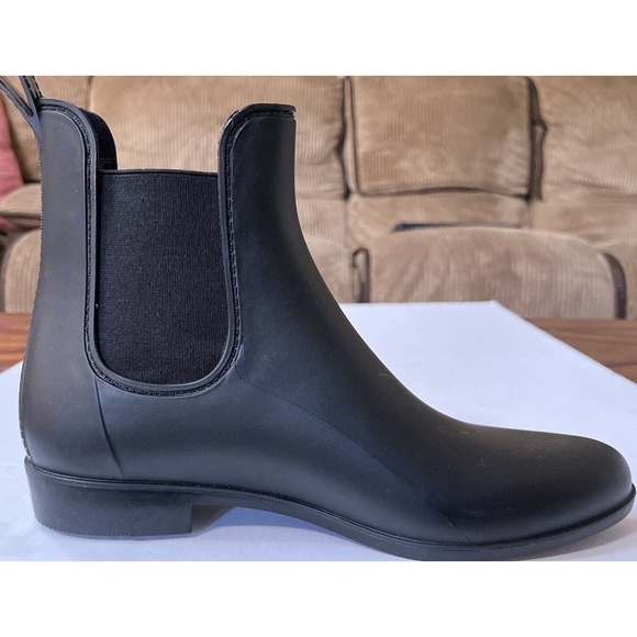 COPY - J. Crew Black Chelsea Rain Boots Women's Size 9 Pull On Waterproof Rubbe… - Picture 2 of 7